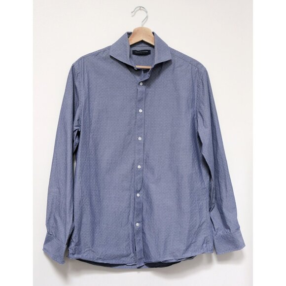 TOMMY HILFIGER - Men's Light Blue on Blue Dotted Button Down Shirt - Size M Slim - Picture 1 of 8